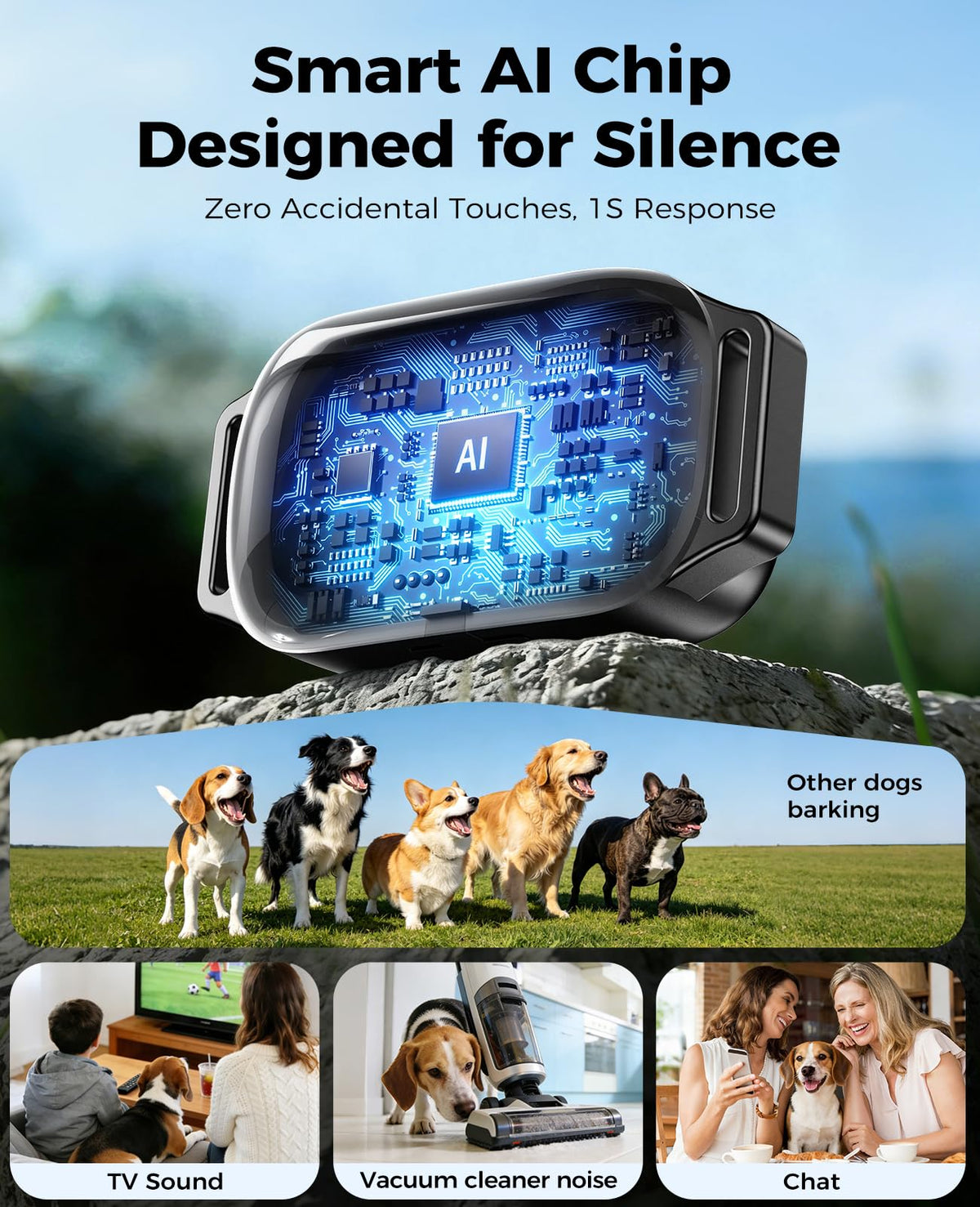 2-in-1 Dog Shock Collar & Bark Collar M5780