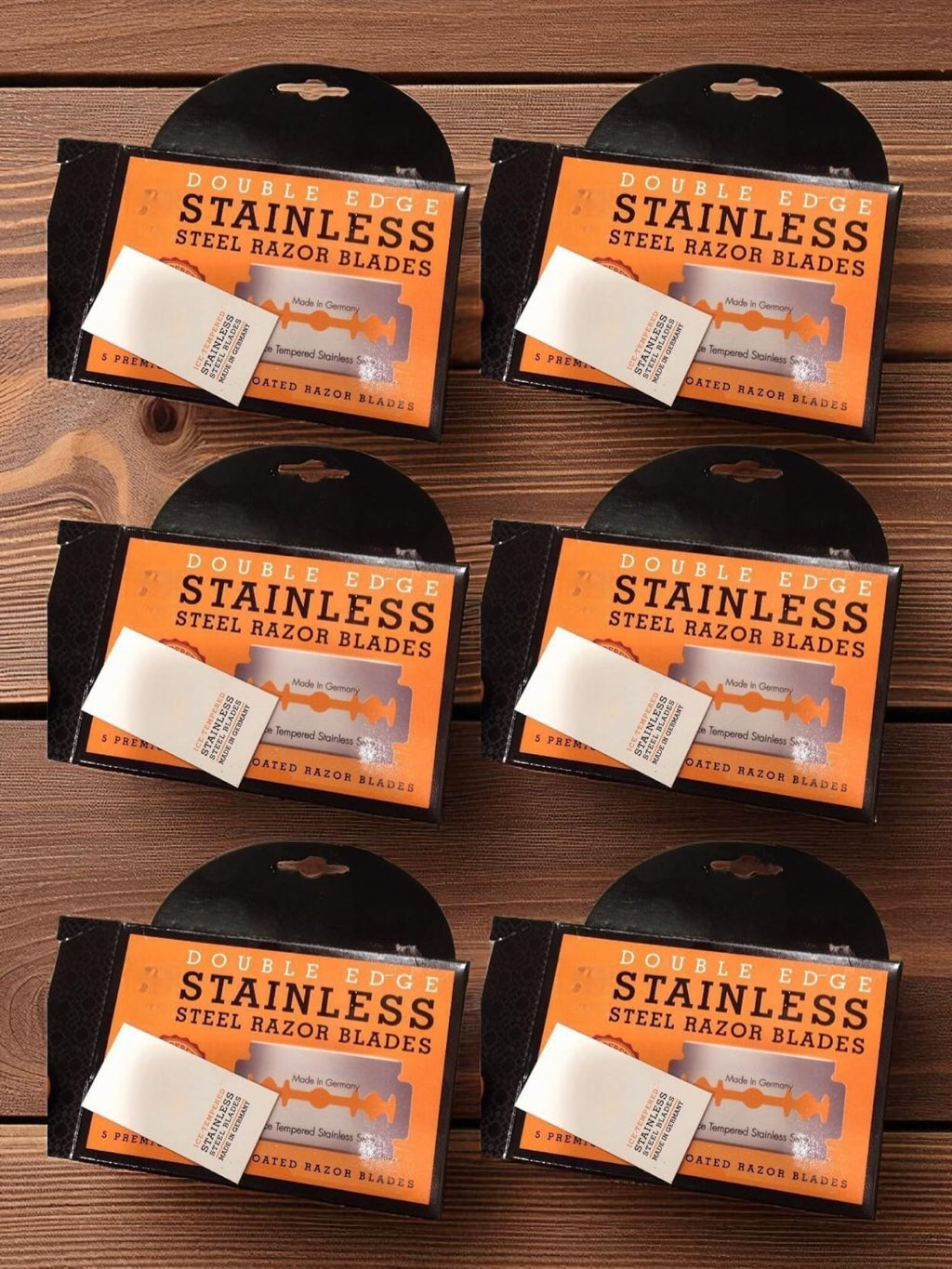 Double Edge Safety Razor Blades, 5 Count Stainless Steel Y872