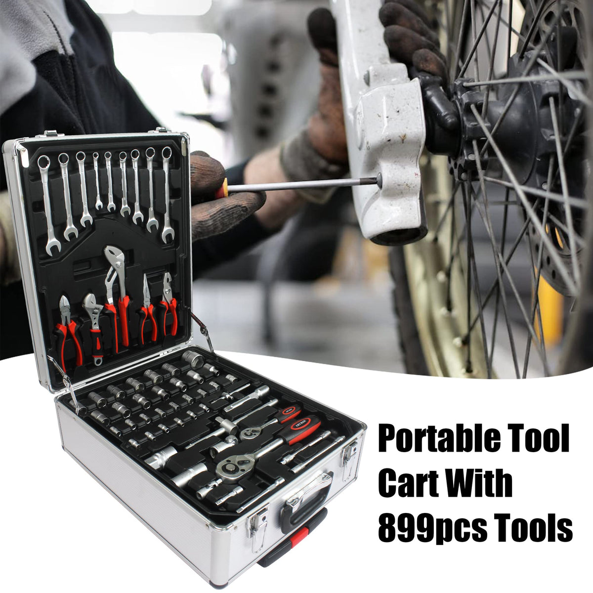 White Rolling Tool Box Set N57876