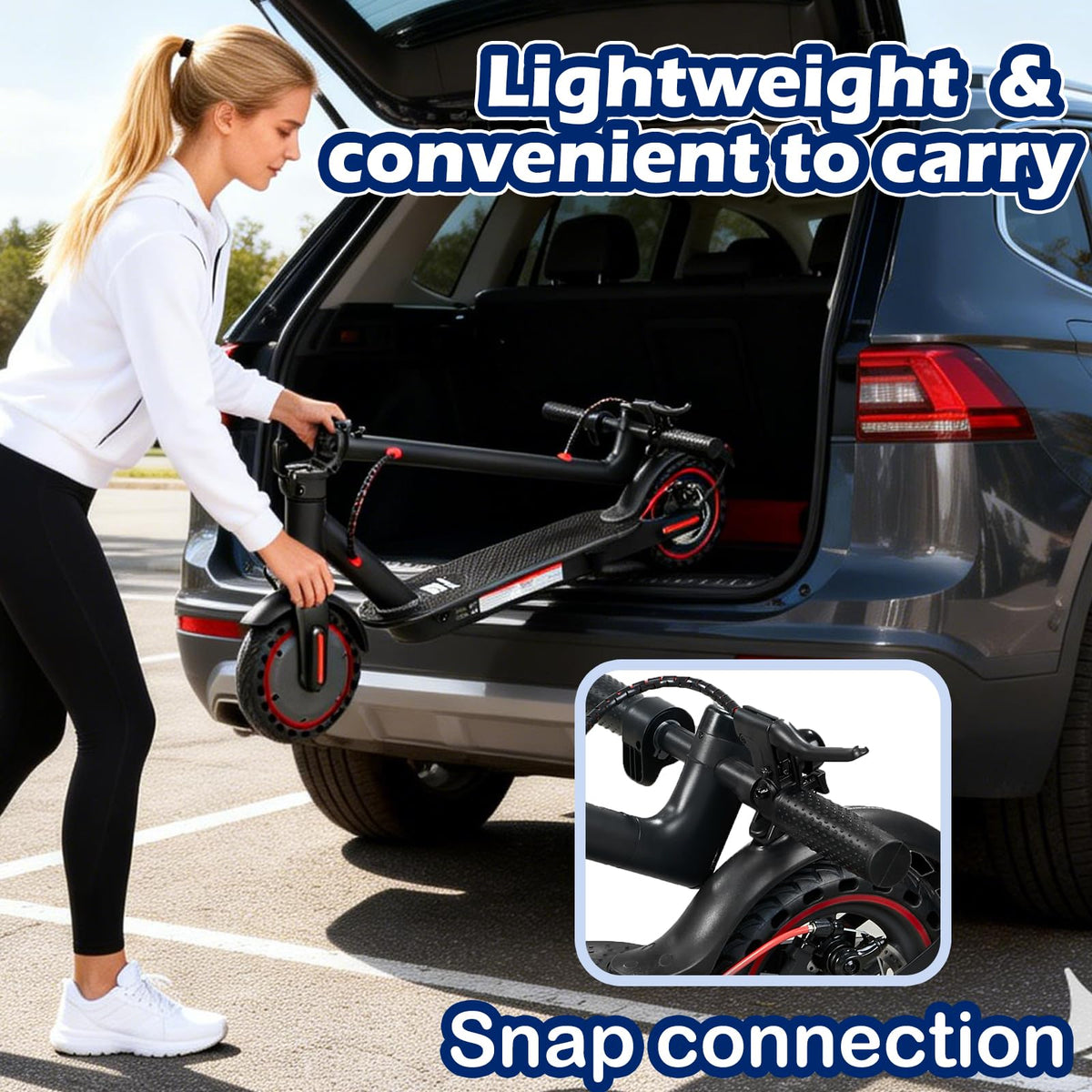 Electric Scooter with 350W/500W Motor, 8.5" Solid Tires, Foldable S131
