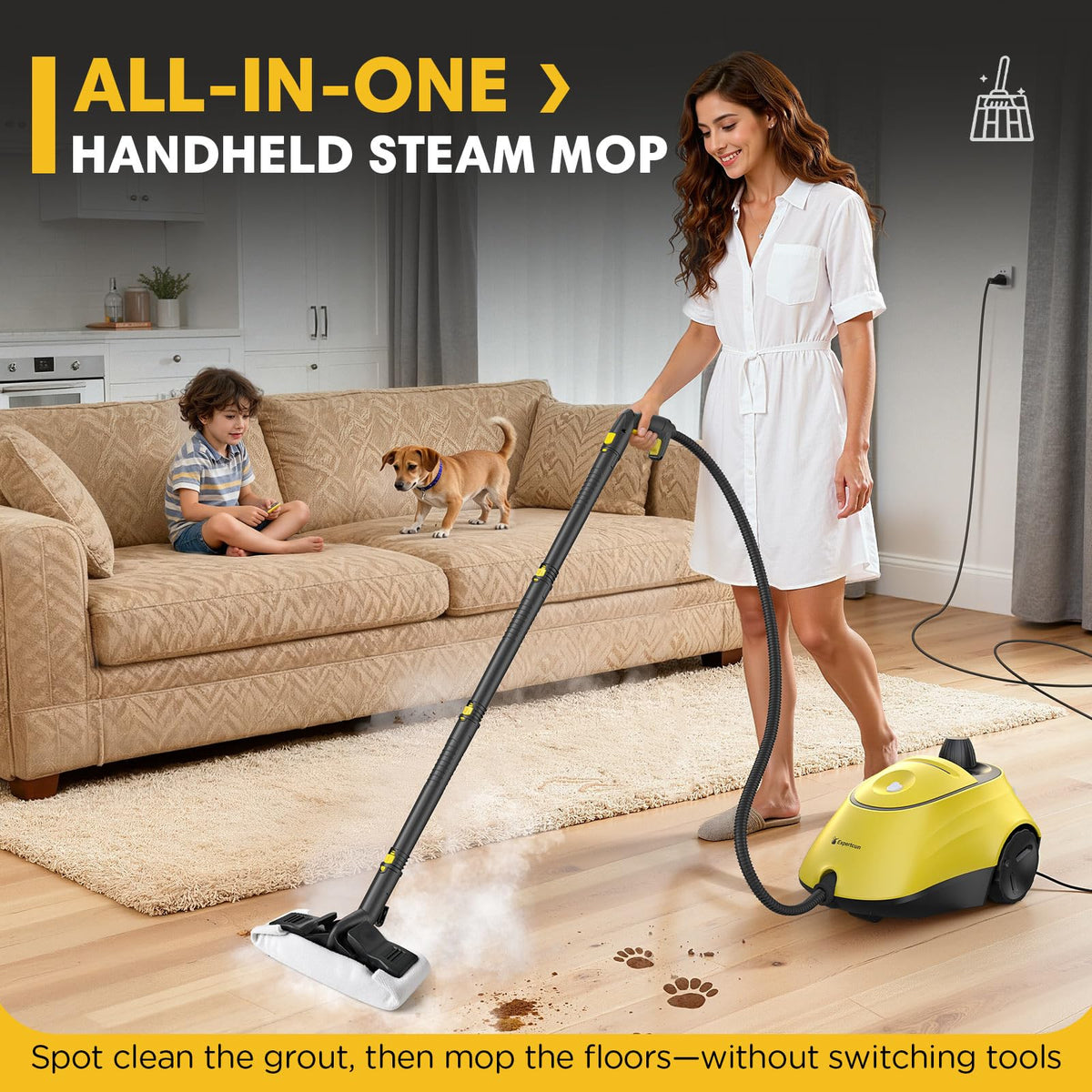 1500W Steam Cleaner with 26 Accessories Y343161