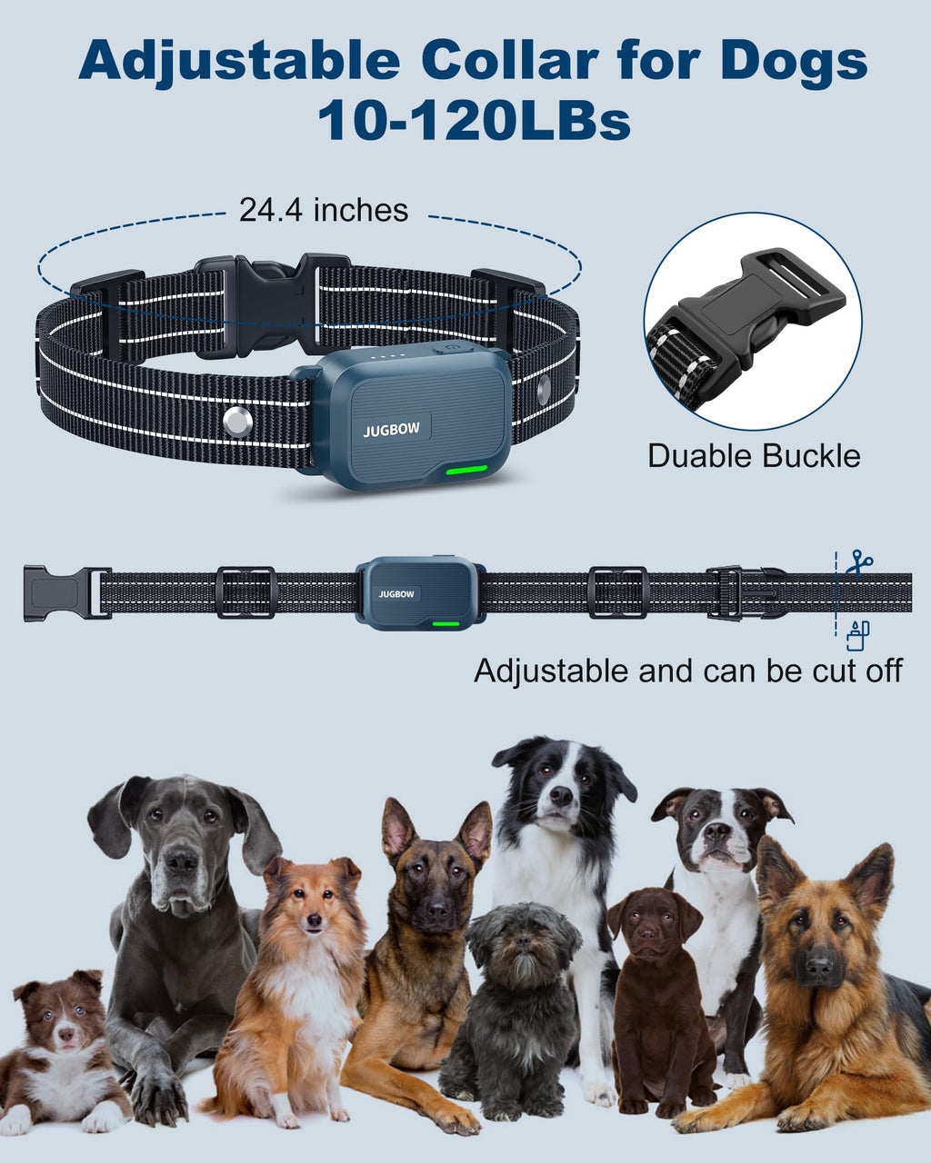 4500FT IPX8 Waterproof Rechargeable Dog Training Collar with Remote H82798