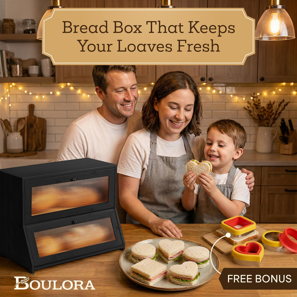Black Bamboo Bread Box O304806